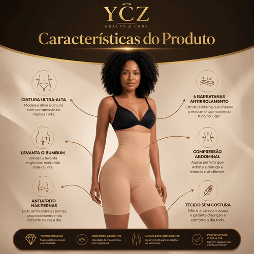 Short Modelador Ultra Premium – Alta Compressão e Sustentação 360°