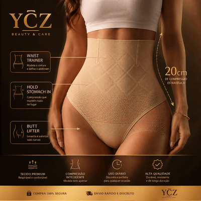 Calcinhas Modeladoras de Cintura Alta Sem Costura para Mulheres, Controle Abdominal, Terapia de Aquecimento Uterino, Roupa Íntima Redutora
