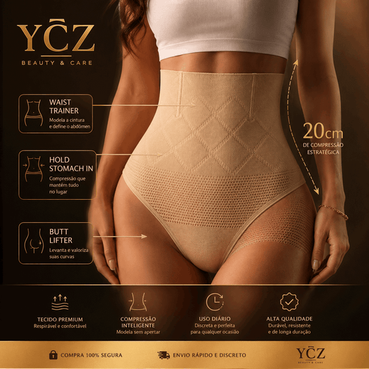 Calcinhas Modeladoras de Cintura Alta Sem Costura para Mulheres, Controle Abdominal, Terapia de Aquecimento Uterino, Roupa Íntima Redutora