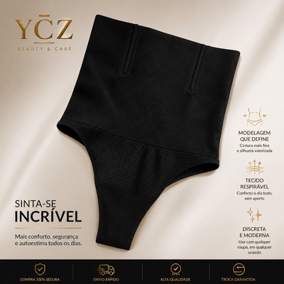 Calcinhas Modeladoras de Cintura Alta Sem Costura para Mulheres, Controle Abdominal, Terapia de Aquecimento Uterino, Roupa Íntima Redutora